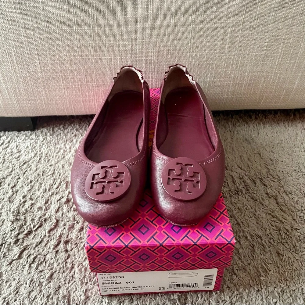 Tory Burch Minnie Ballet Flat Shiraz - Picture 2 of 14